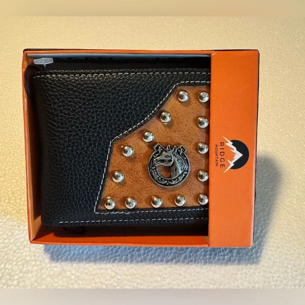 Black and Brown Leather Wallet